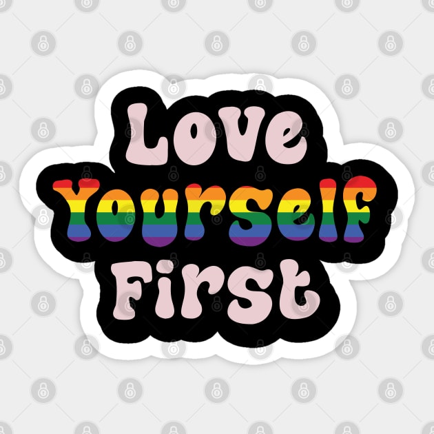 love yourself first Sticker by TheMeddlingMeow